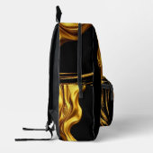 Sac À Dos Imprimé Achempong Swirl Liquid Gold Black Monochrome (Gauche)