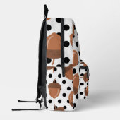 Sac À Dos Imprimé Acorn Black Dots Automne Y2K Motif (Gauche)