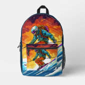 Sac À Dos Imprimé Action de ski (Recto)