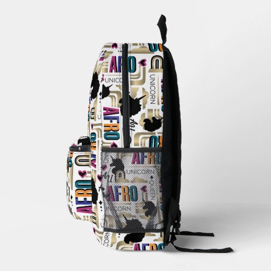 Sac À Dos Imprimé Afro Unicorn Bold Motif (Droite)