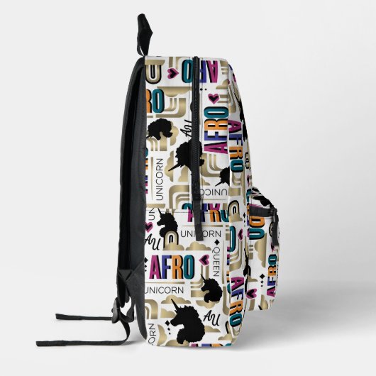 Sac À Dos Imprimé Afro Unicorn Bold Motif (Gauche)