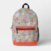 Sac À Dos Imprimé Aimer Coudre Gris (Recto)
