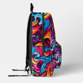 Sac À Dos Imprimé Ajouter un nom Graffiti Design École de garçons ou (Gauche)