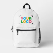 Sac À Dos Imprimé Ajouter votre logo en blanc simple (Recto)