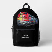 Sac À Dos Imprimé Ajouter votre nom - Locomotive diesel (Recto)
