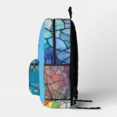 Sac À Dos Imprimé Alcool arc-en-ciel et encre, formes géométriques (Droite)