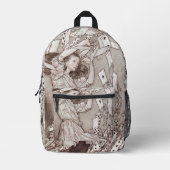 Sac À Dos Imprimé Alice Au Pays Des Merveilles Lewis Carroll Rackham (Recto)