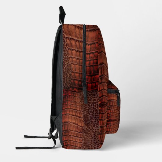 Sac À Dos Imprimé Aligator Classic Reptile en cuir (Faux) (Gauche)