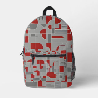 Sac À Dos Imprimé Alliage Crimson