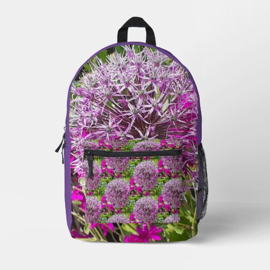 Sac À Dos Imprimé Allium & Fleurs d'été (Recto)