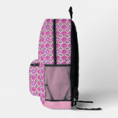Sac À Dos Imprimé Alphabet Géométrique Rose Chic Initiale N (Droite)