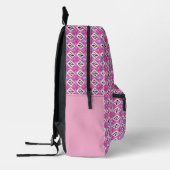 Sac À Dos Imprimé Alphabet Géométrique Rose Chic Initiale N (Gauche)