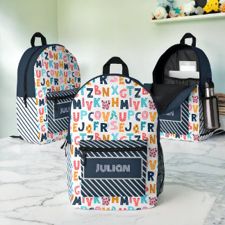 Sac À Dos Imprimé Alphabet personnalisé Fun Kids - Retour à l'école