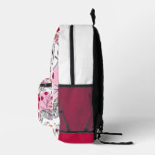 Sac À Dos Imprimé Alyssa Mae Foliage rose et orange (Droite)