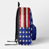 Sac À Dos Imprimé American Flag Design Personnalisé Nom Parties scin (Gauche)