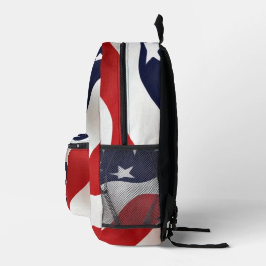 Sac À Dos Imprimé American Flag USA Personnalisé Monogramme Initial (Droite)