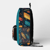 Sac À Dos Imprimé Amérindien - princesse indienne, loup, plumes (Droite)