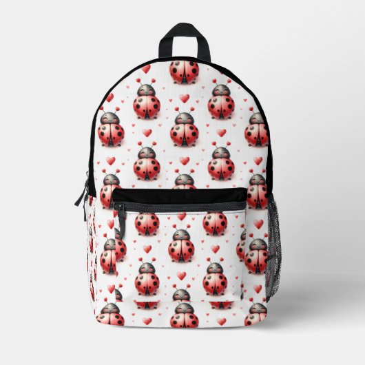 Sac À Dos Imprimé Amour de coccinelle (Recto)