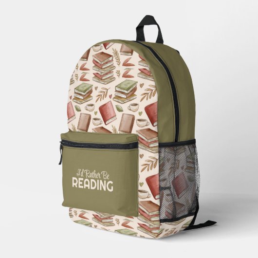Sac À Dos Imprimé Amour de la lecture de livres (Coin arrière droit)