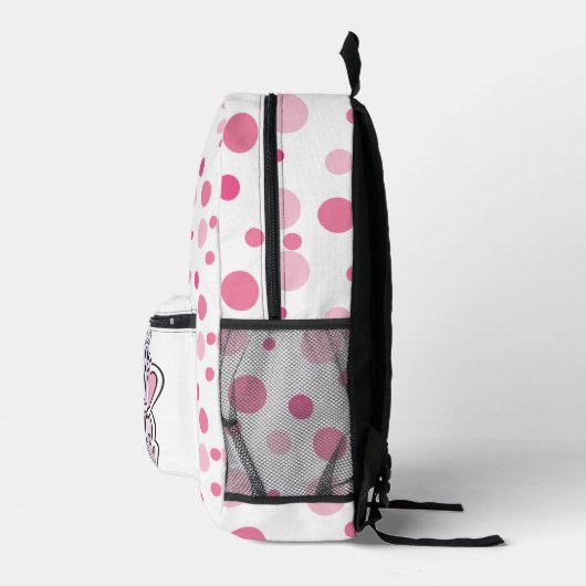 Sac À Dos Imprimé Amour de soi jolis points roses (Droite)