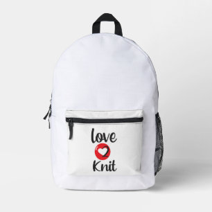 Sac À Dos Imprimé "Amour de tricoter"