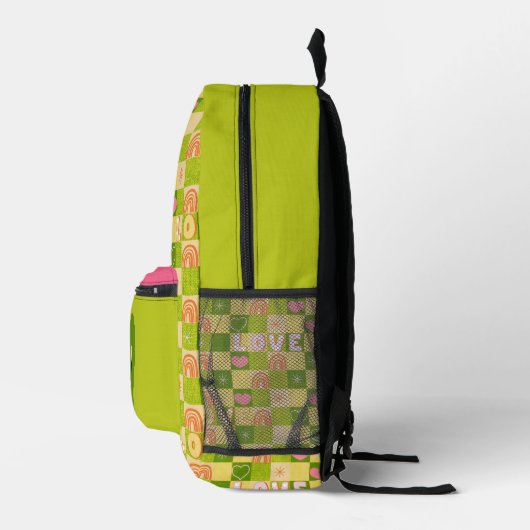Sac À Dos Imprimé Amour et arc-en-ciel vert (Droite)