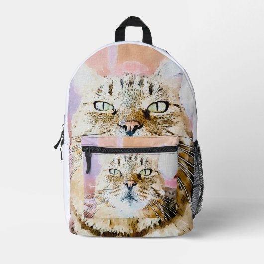 Sac À Dos Imprimé Amoureux des chats (Recto)