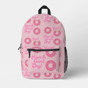 Sac À Dos Imprimé Amusant Génial Jour Donut Slogan Motif