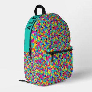 Sac À Dos Imprimé Amusante Géométrique Abstraite Arc-en-ciel Colorée