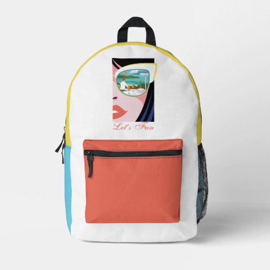 Sac À Dos Imprimé Amusons-nous - Le Lotus Blanc (Recto)