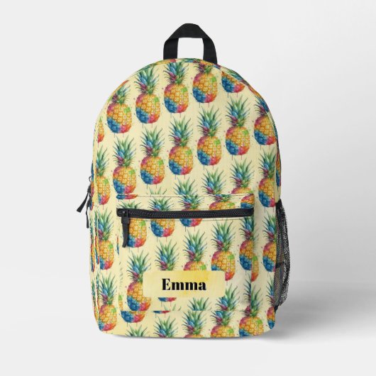 Sac À Dos Imprimé Ananas (Recto)