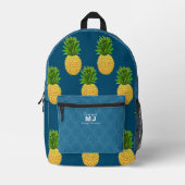 Sac À Dos Imprimé Ananas bleu turquoise (Recto)