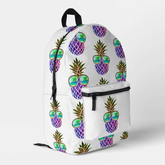 Sac À Dos Imprimé Ananas rose tropicale (Coin arrière gauche)