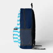 Sac À Dos Imprimé Ancrage bleu avec vagues bleues (Droite)
