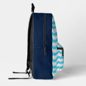 Sac À Dos Imprimé Ancrage bleu avec vagues bleues (Gauche)