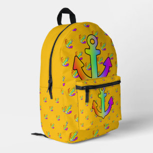 Sac À Dos Imprimé Ancre arc-en-ciel Répéter enfants jaunes
