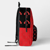 Sac À Dos Imprimé Ancre rouge Répéter rouge noir (Gauche)