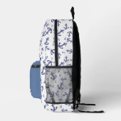 Sac À Dos Imprimé Ancres bleues et blanches (Droite)