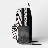 Sac À Dos Imprimé Animal print zebra black and white (Droite)