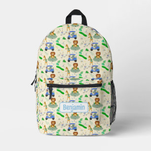 Sac À Dos Imprimé Animaux de la jungle bébé motif personnalisé de go