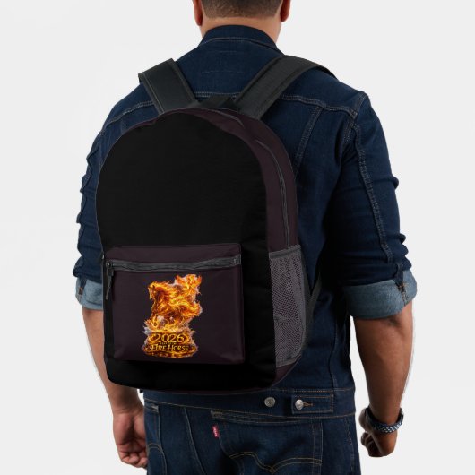 Sac À Dos Imprimé Année du Cheval de Feu 2026 (Insitu (Modèle))