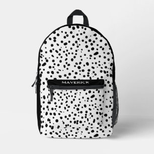 Sac À Dos Imprimé Anniversaire Dalmatien Pompiers Noir Blanc