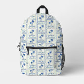 Sac À Dos Imprimé Anse Bleue (Recto)