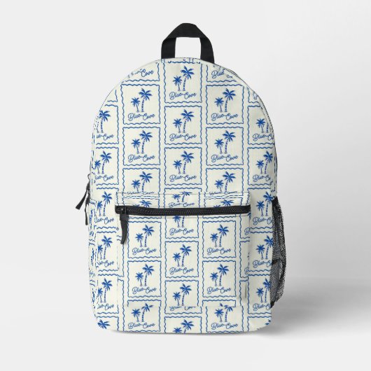 Sac À Dos Imprimé Anse Bleue (Recto)
