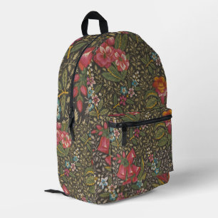 Sac À Dos Imprimé Antique Toile de Jouy 1800 Branches florales