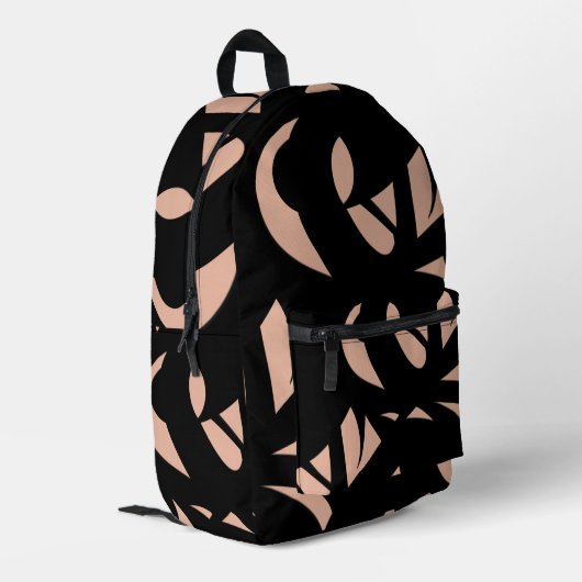 Sac À Dos Imprimé Appréciable Pêche d'Art Moderne / Noir (Coin arrière gauche)