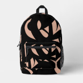 Sac À Dos Imprimé Appréciable Pêche d'Art Moderne / Noir (Recto)