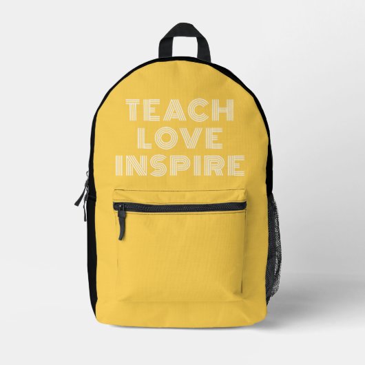 Sac À Dos Imprimé Apprentissage Amour Inspirer Citation Appréciation (Recto)