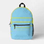 Sac À Dos Imprimé Aqua Avec Jaune (Recto)