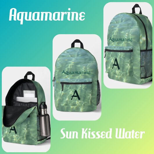 Sac À Dos Imprimé Aquamarine Tropical Aqua Water